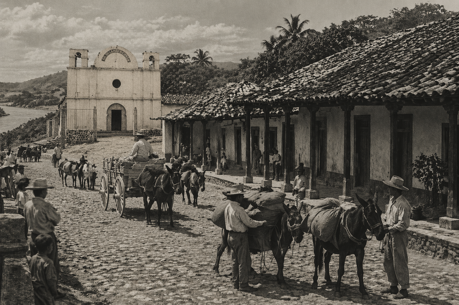 Imagen histórica de la antigua cabecera de La Concordia