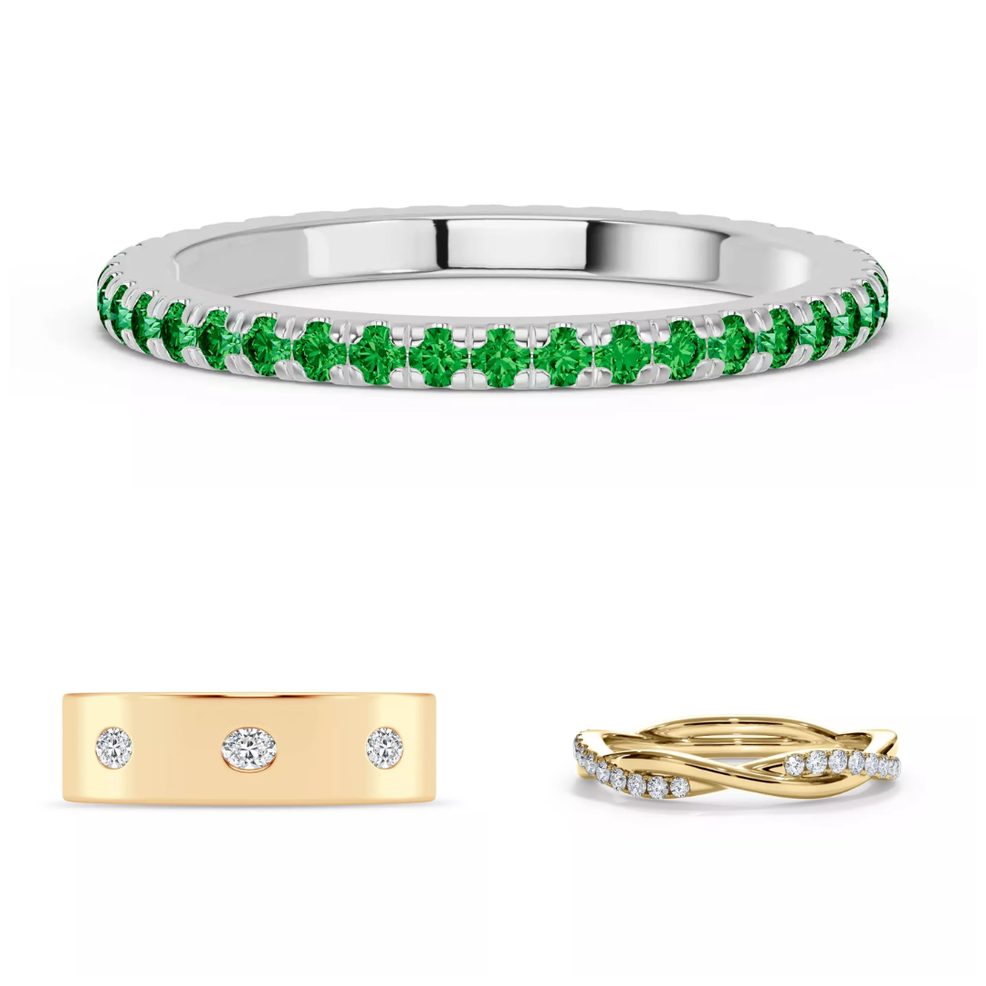 Composite image of different styles available at Rare Carat the best place for promise rings