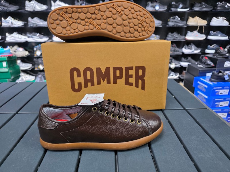 hakıkı derı ortopedık camper tam kalıp kahve baskılı