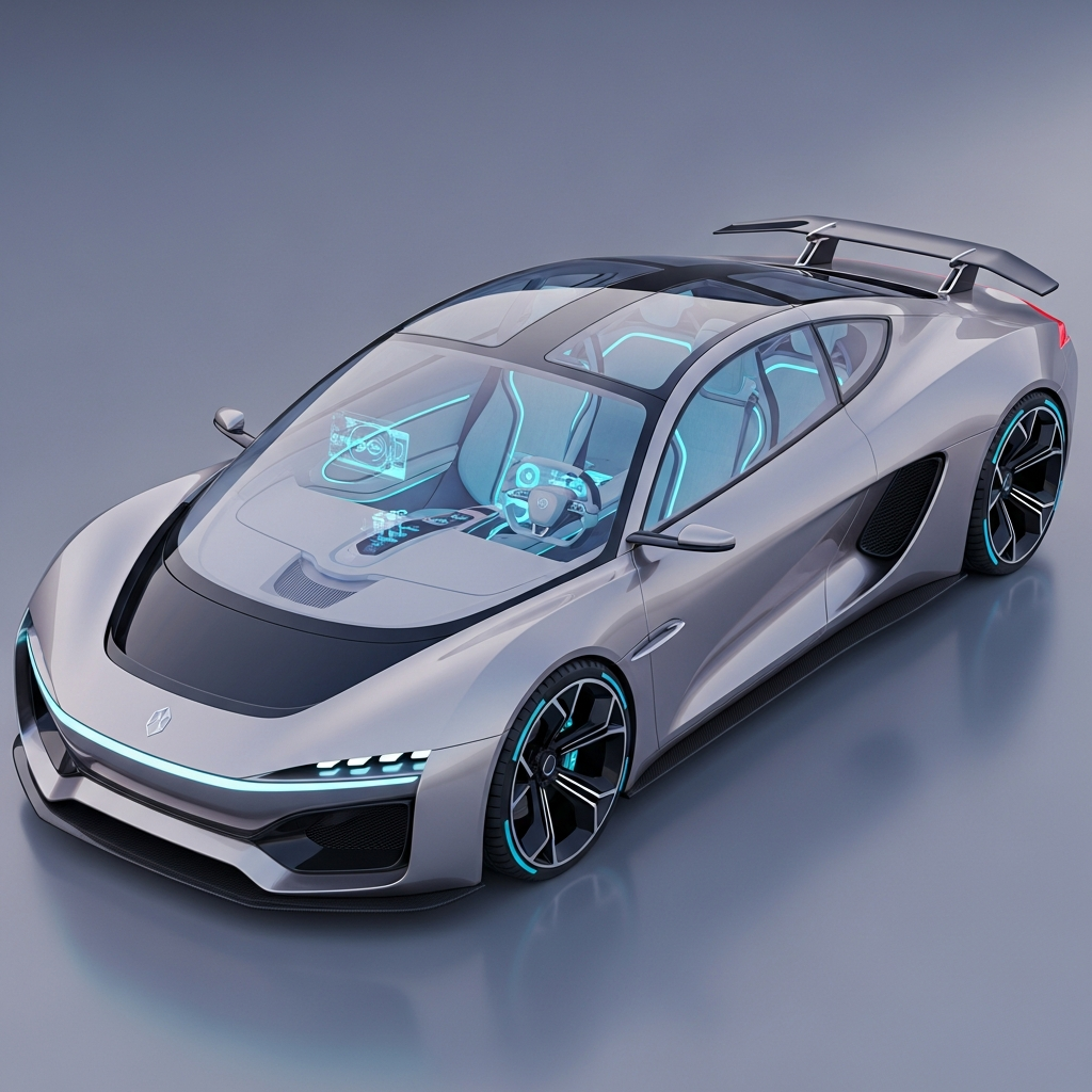 futuristic car design изображение