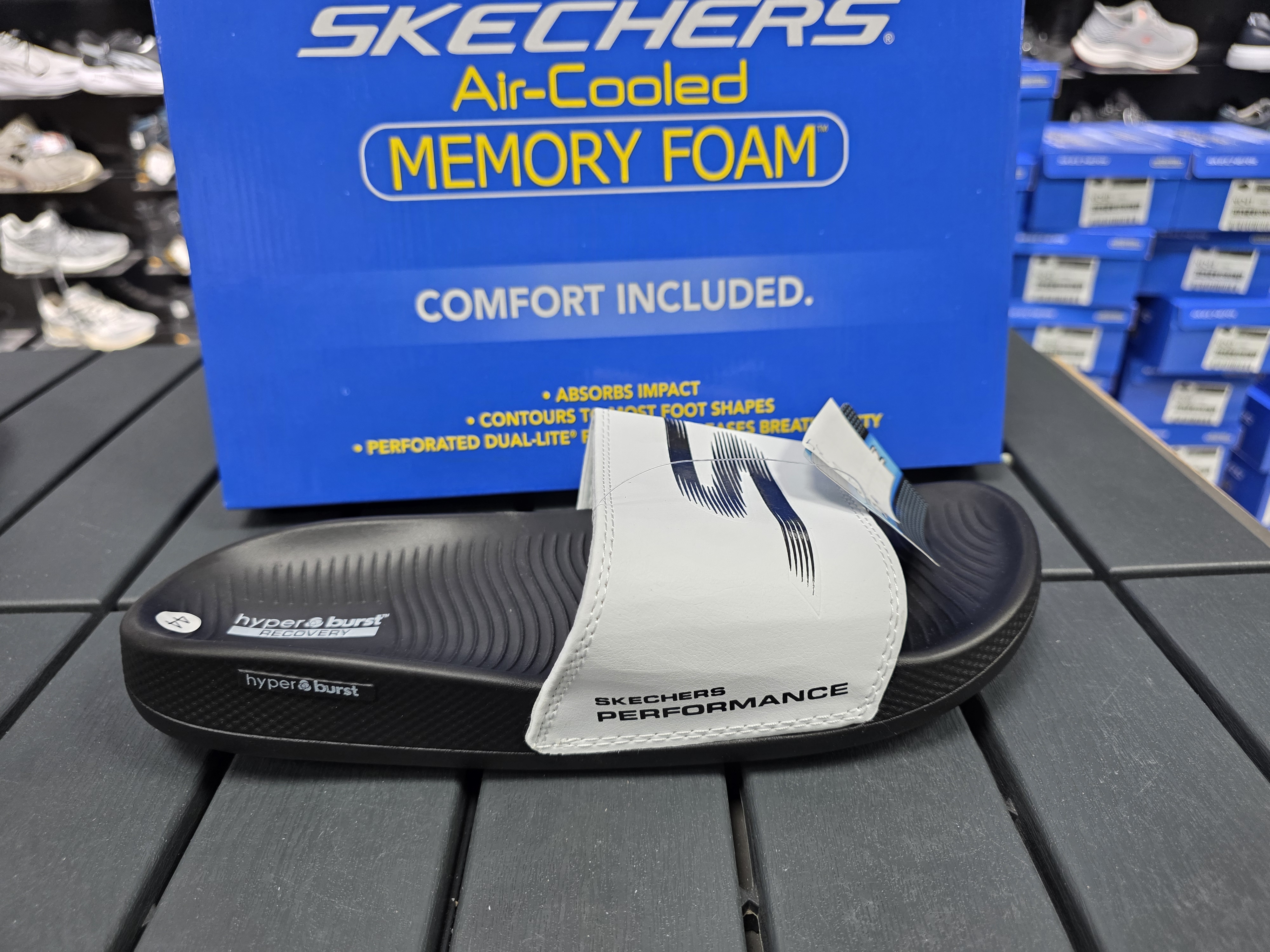 Skechers performans beyaz erkek terlik