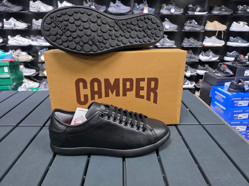 hakıkı derı ortopedık camper tam kalıp sıyah baskılı