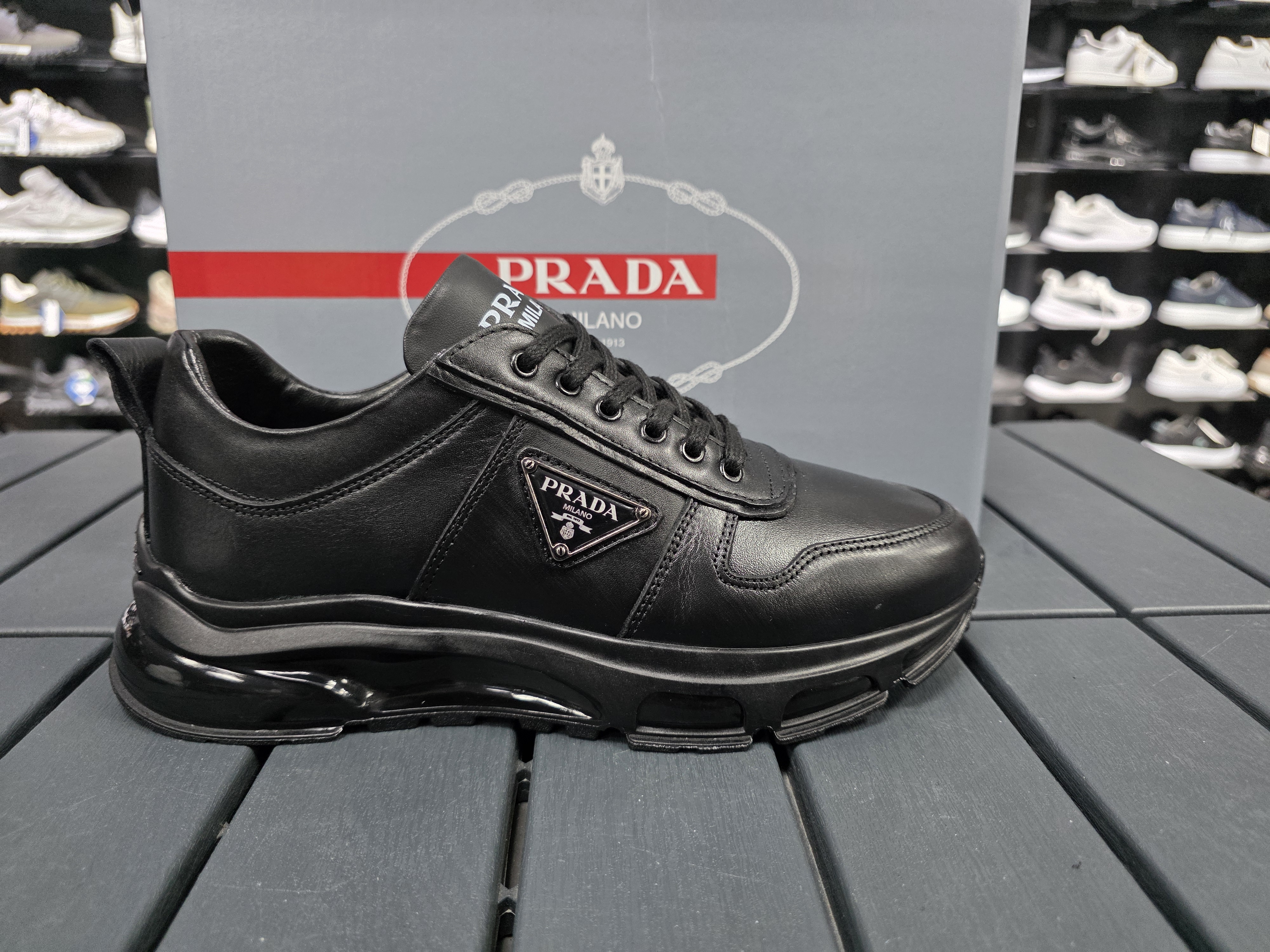 Hakiki deri prada balon taban vip urun tam kalip